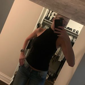 Black ripped sweater tank - Abercrombie & Fitch